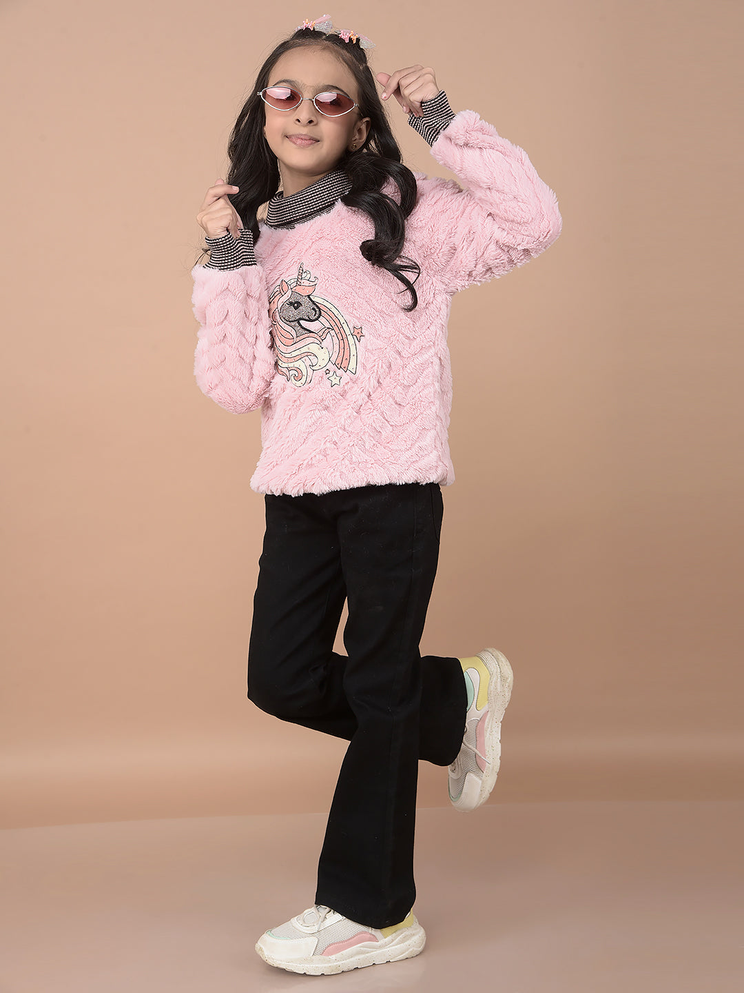 Black Bootcut Jeans-Girls Jeans-Crimsoune Club