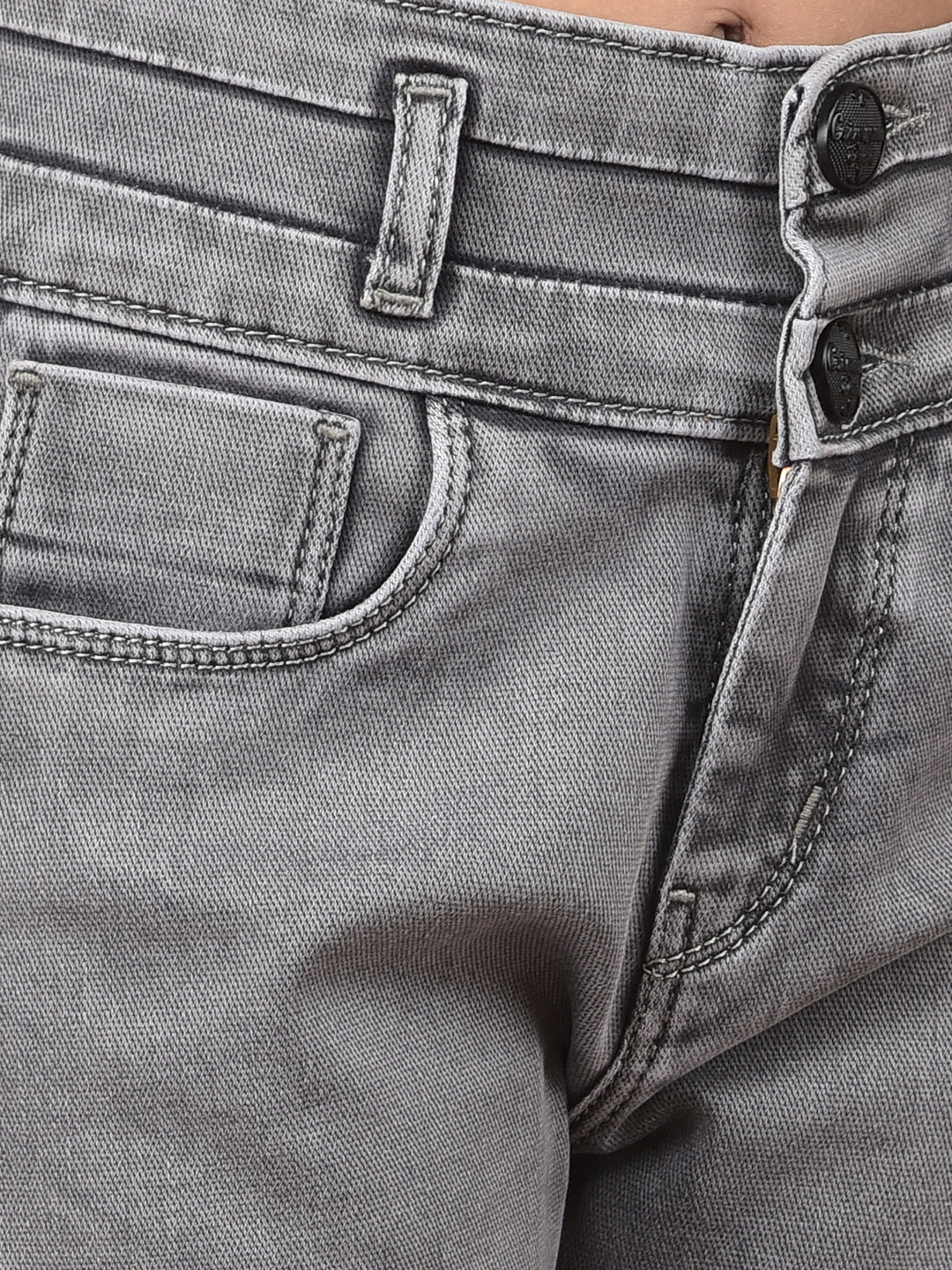 Grey Skinny High-Waist Jeans-Girls Jeans-Crimsoune Club