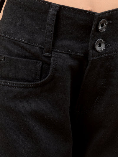 Black Bootcut High-Waist Jeans-Girls Jeans-Crimsoune Club