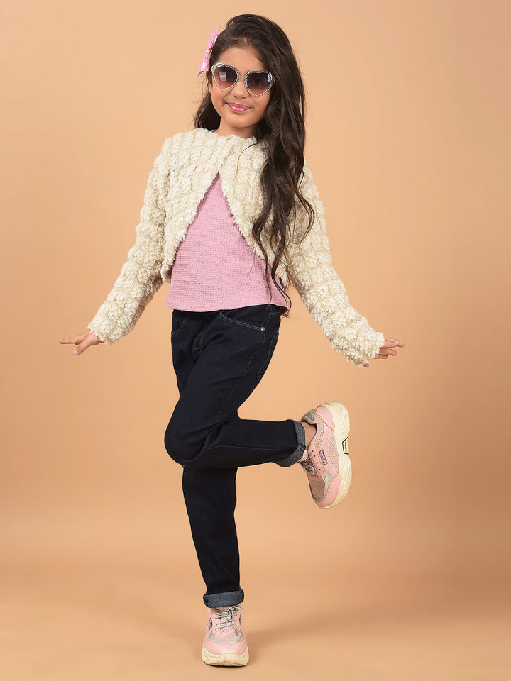 Navy Blue High-Waist Jeans-Girls Jeans-Crimsoune Club