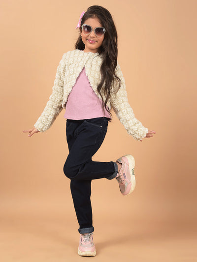 Navy Blue High-Waist Jeans-Girls Jeans-Crimsoune Club