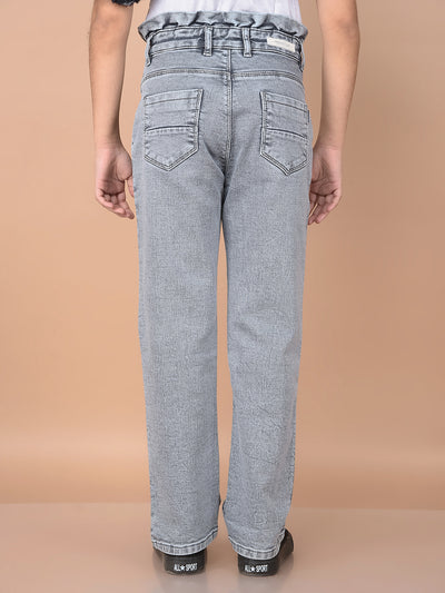Grey Skinny High-Waist Jeans-Girls Jeans-Crimsoune Club