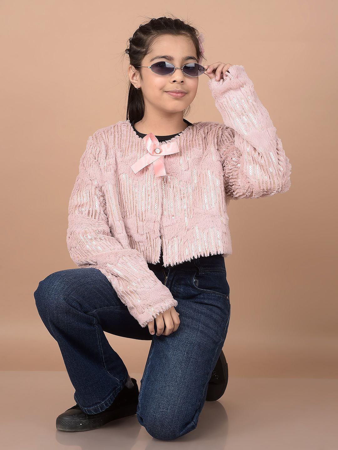 Blue Bootcut High-Waist Jeans-Girls Jeans-Crimsoune Club