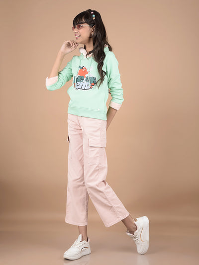 Pink Relaxed Fit Cargo Jeans-Girls Jeans-Crimsoune Club