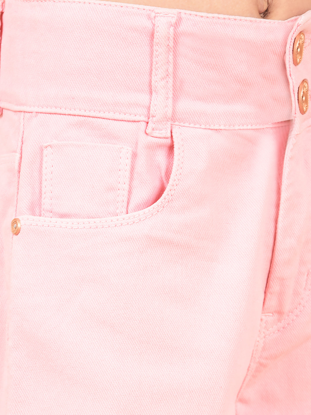 Pink Bootcut High-Waist Jeans-Girls Jeans-Crimsoune Club