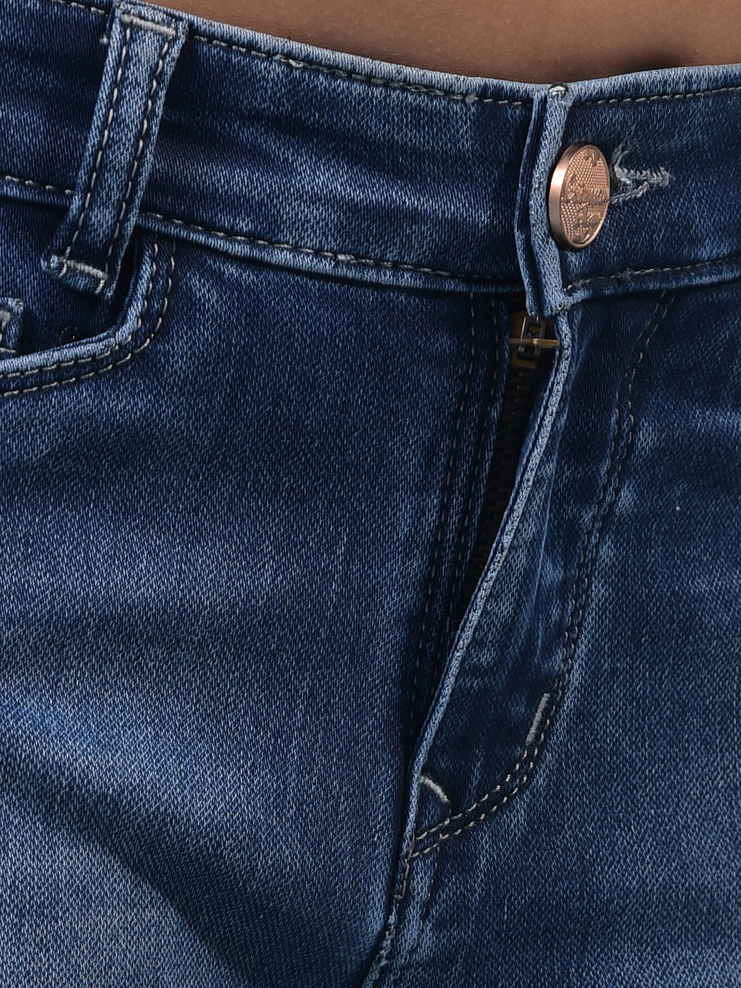Girl's Blue Wide-Leg Jeans-Girls Jeans-Crimsoune Club