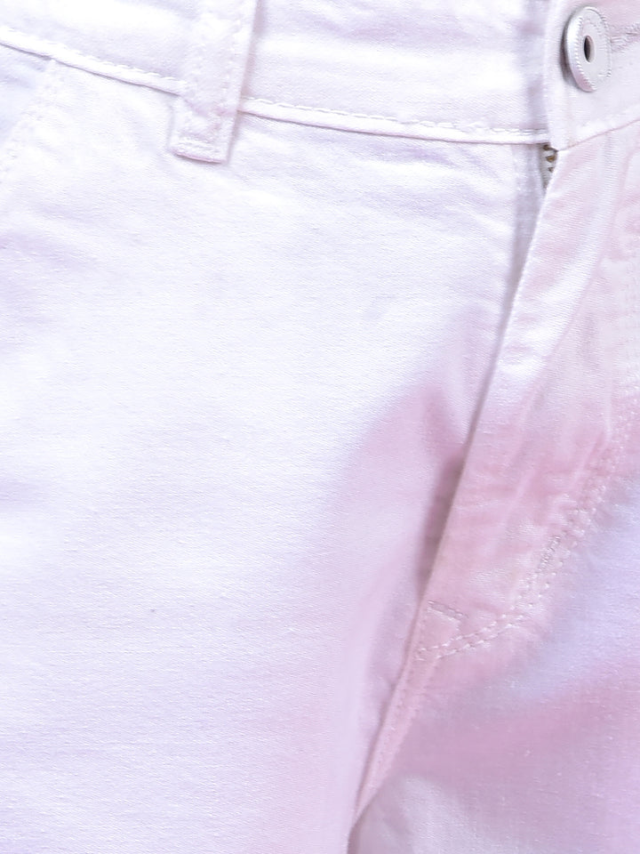 Crisp White Wide-Leg Cotton Jeans-Girls Jeans-Crimsoune Club