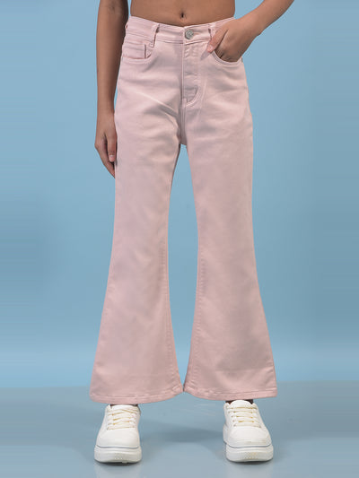 Girl's Peach Bootcut Jeans-Girls Jeans-Crimsoune Club