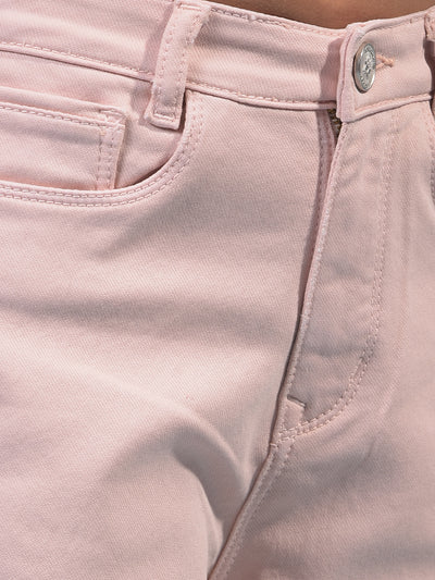 Girl's Peach Bootcut Jeans-Girls Jeans-Crimsoune Club