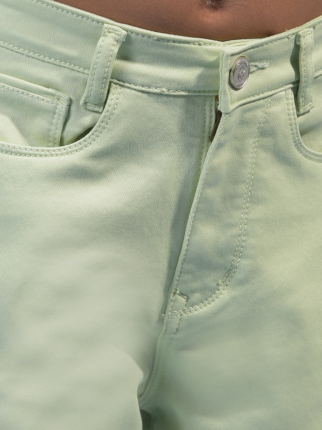 Girl's Green Bootcut Jeans-Girls Jeans-Crimsoune Club