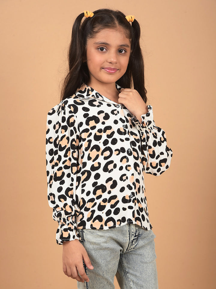 Multi-Color Printed Shirt-Girls Shirts-Crimsoune Club