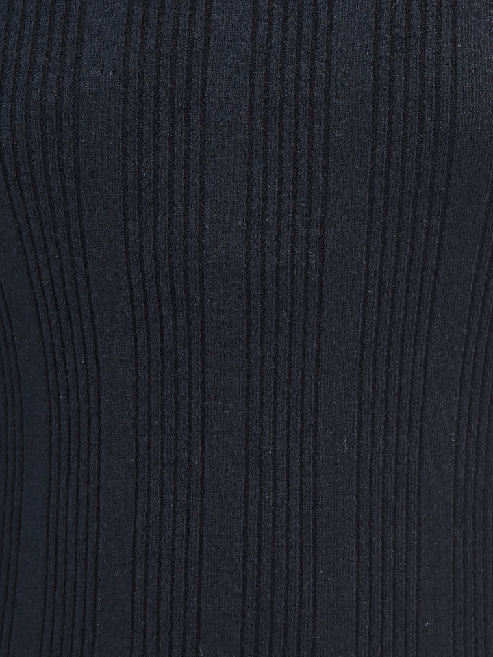 Navy Blue Striped Sweater-Girls Sweaters-Crimsoune Club