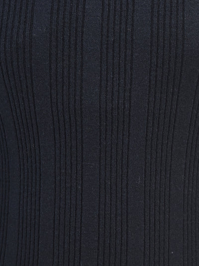 Navy Blue Striped Sweater-Girls Sweaters-Crimsoune Club