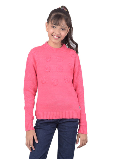 Pink Sweater-Girls Sweaters-Crimsoune Club