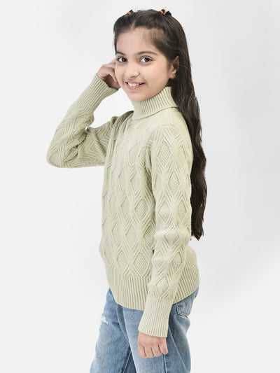 Olive Sweater-Girls Sweaters-Crimsoune Club