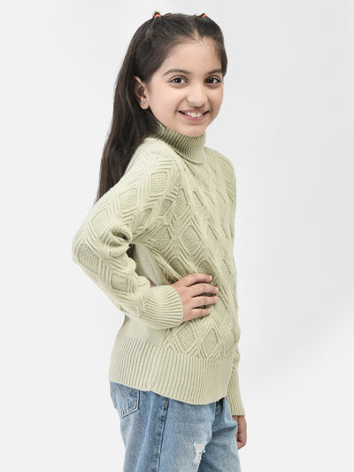 Olive Sweater-Girls Sweaters-Crimsoune Club