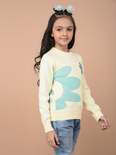 Cream Embroidered Sweater-Girls Sweaters-Crimsoune Club