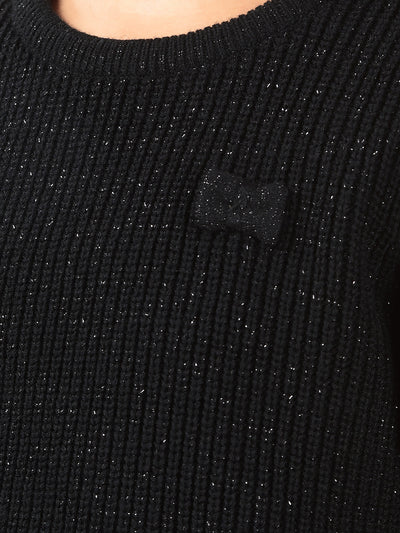 Black Sweater-Girls Sweaters-Crimsoune Club