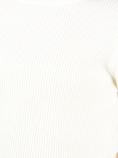 White High Neck Sweater-Girls Sweaters-Crimsoune Club