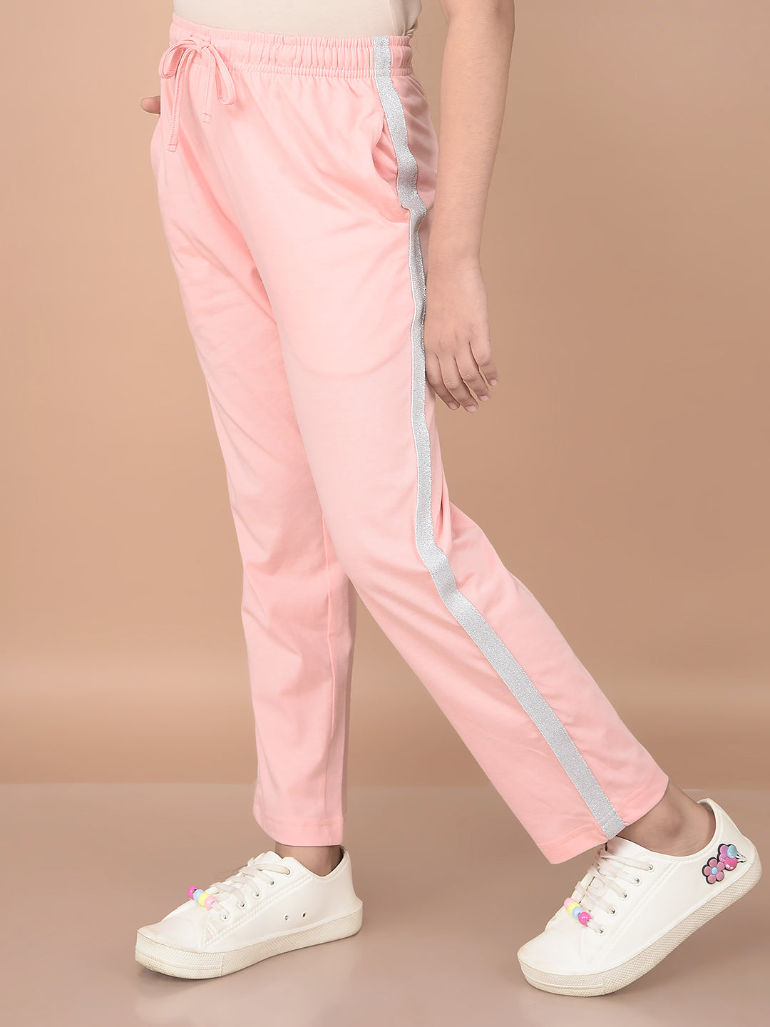 Plain Pink Lounge Pants-Girls Co-Ord Sets-Crimsoune Club