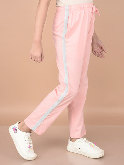 Plain Pink Lounge Pants-Girls Co-Ord Sets-Crimsoune Club
