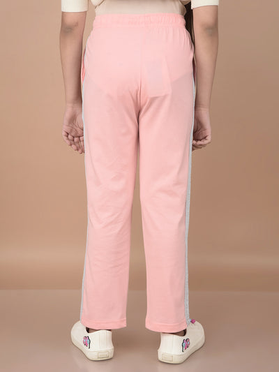 Plain Pink Lounge Pants-Girls Co-Ord Sets-Crimsoune Club