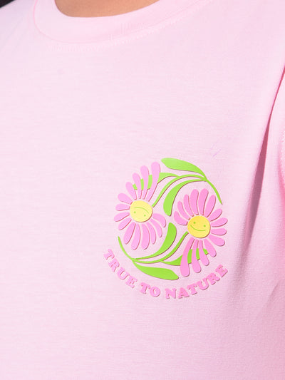 Pink Cotton T-Shirt-Girls T-Shirts-Crimsoune Club