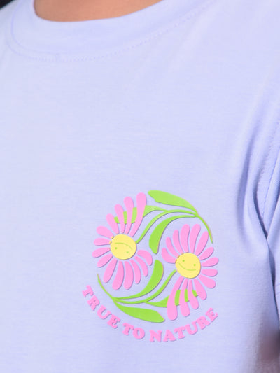 Purple Cotton T-Shirt-Girls T-Shirts-Crimsoune Club