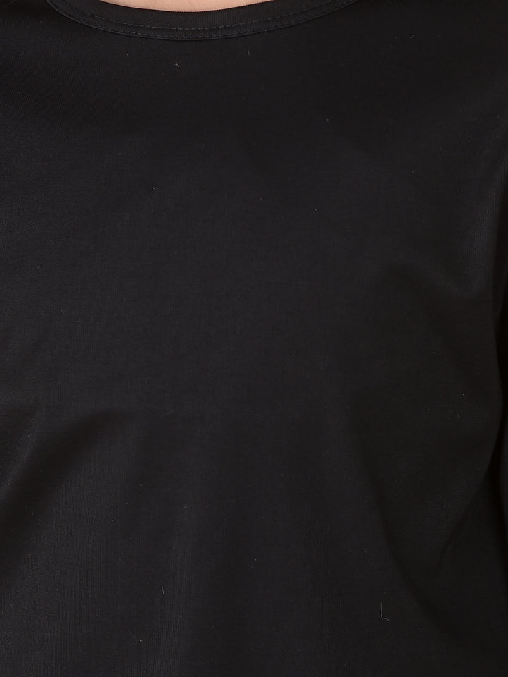 Black 100% Acrylic T-Shirt-Girls T-Shirts-Crimsoune Club