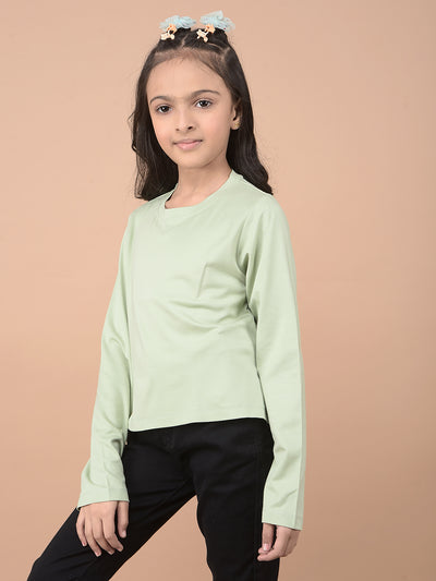 Green T-Shirt-Girls T-Shirts-Crimsoune Club