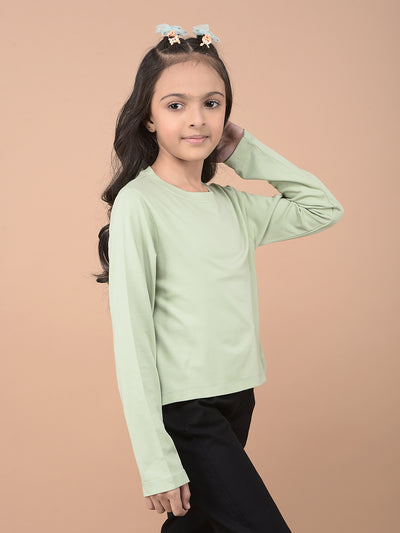 Green T-Shirt-Girls T-Shirts-Crimsoune Club