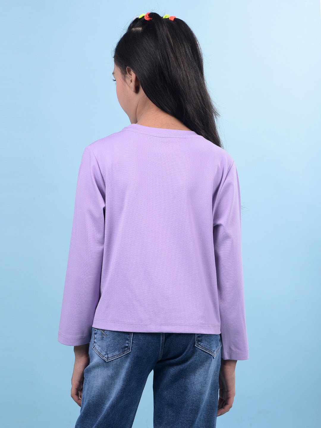 Blue T-Shirt-Girls T-Shirts-Crimsoune Club