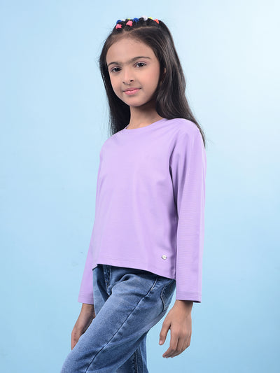 Blue T-Shirt-Girls T-Shirts-Crimsoune Club