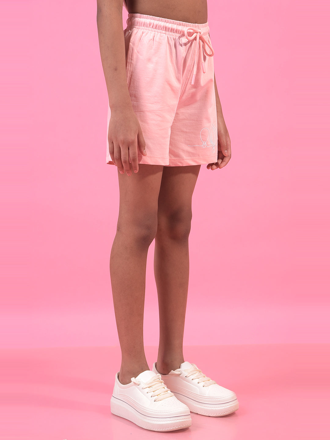 Girl's Pink Shorts-Girls Shorts-Crimsoune Club