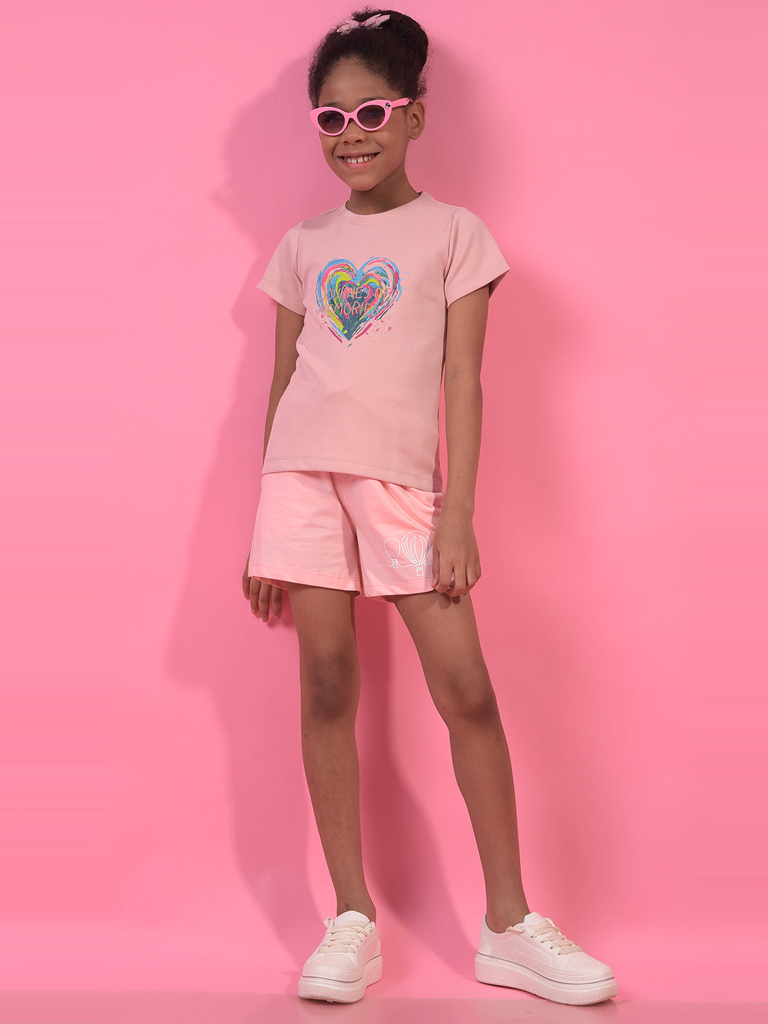 Girl's Pink Shorts-Girls Shorts-Crimsoune Club