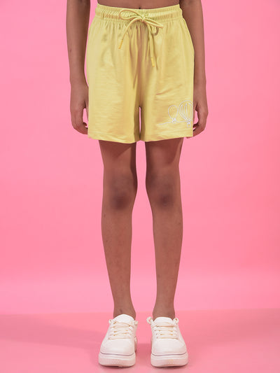 Girl's Green Shorts-Girls Shorts-Crimsoune Club