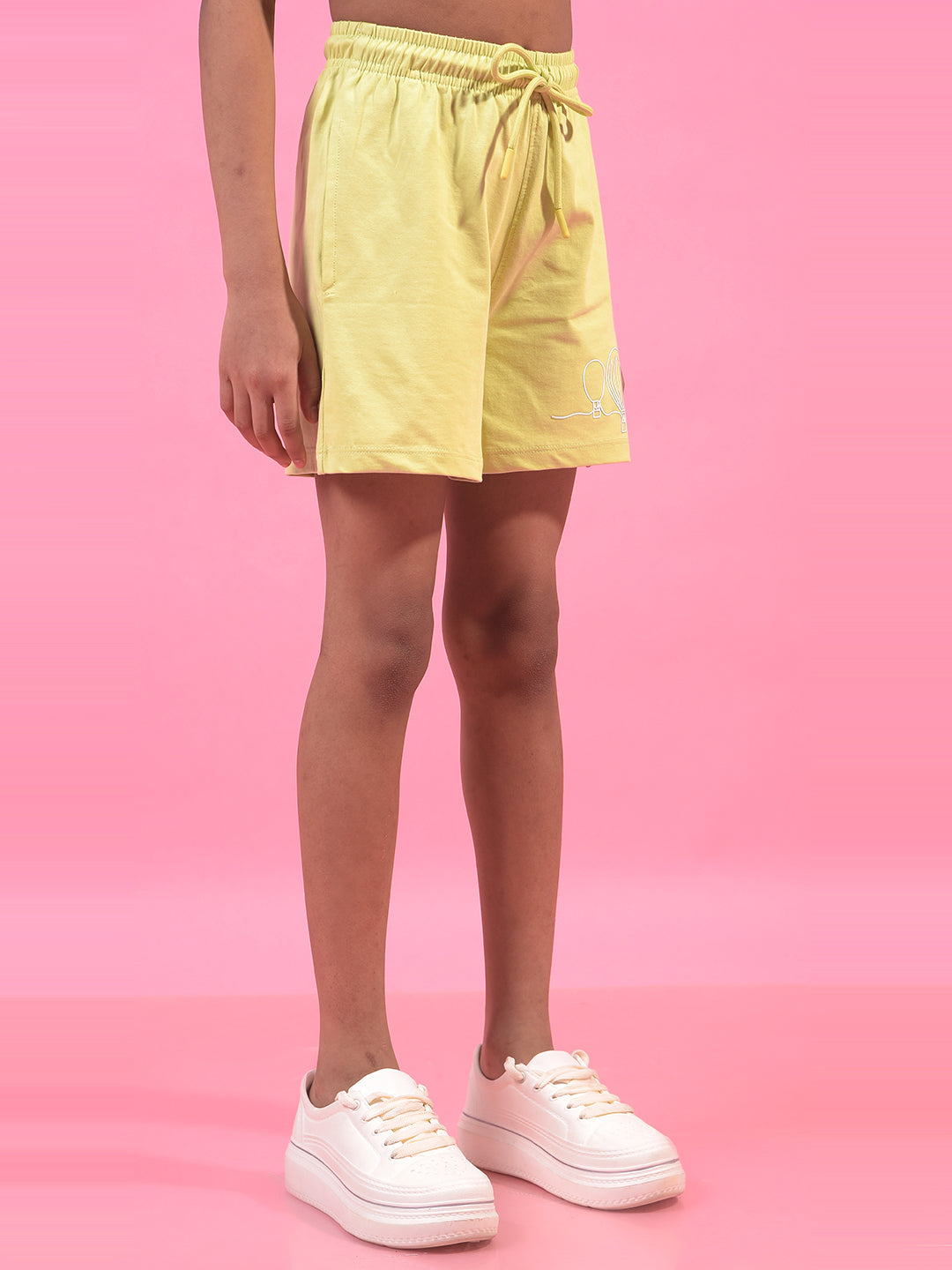 Girl's Green Shorts-Girls Shorts-Crimsoune Club