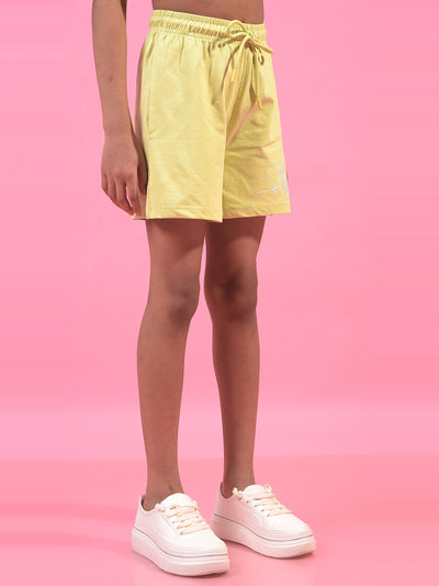 Girl's Green Shorts-Girls Shorts-Crimsoune Club