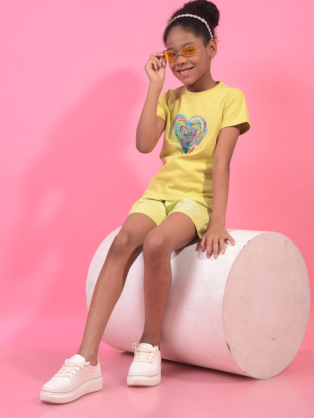 Girl's Green Shorts-Girls Shorts-Crimsoune Club