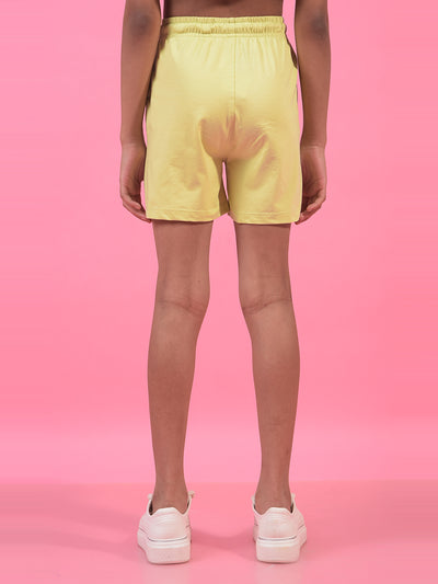 Girl's Green Shorts-Girls Shorts-Crimsoune Club