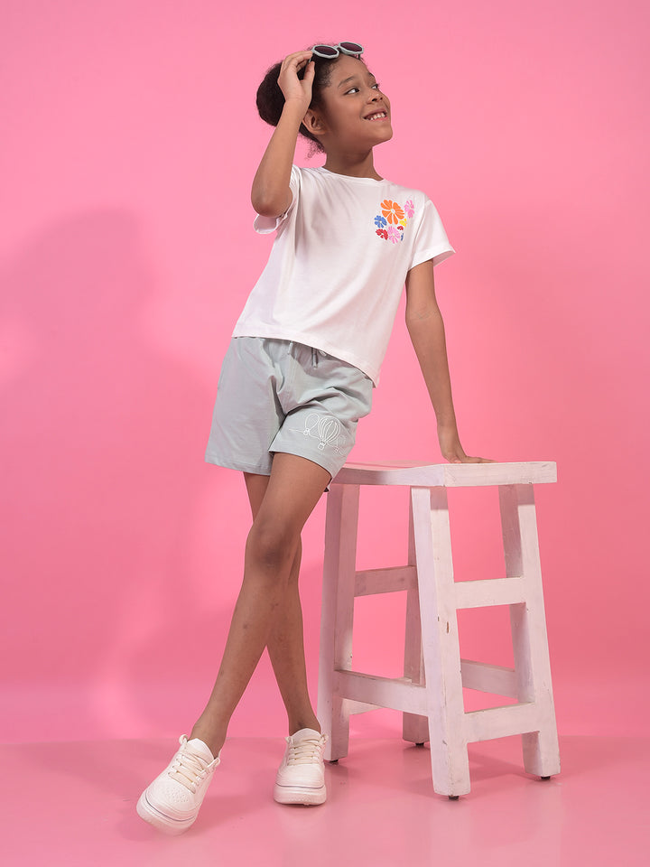 Girl's Blue Shorts-Girls Shorts-Crimsoune Club