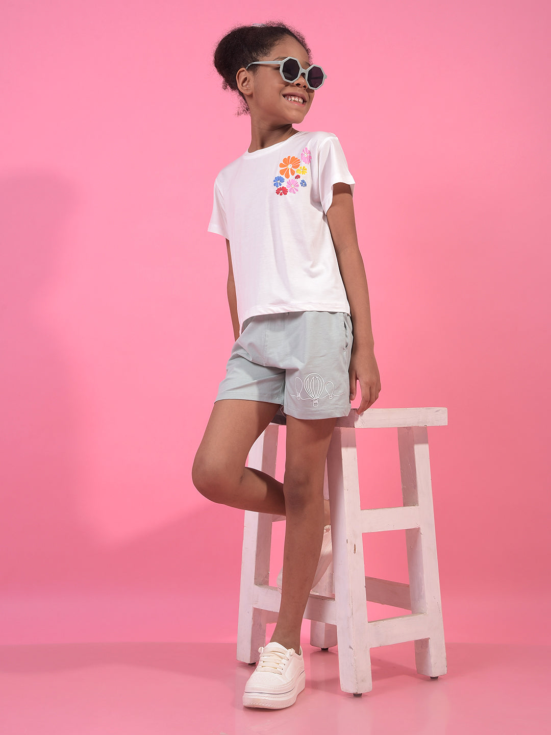 Girl's Blue Shorts-Girls Shorts-Crimsoune Club