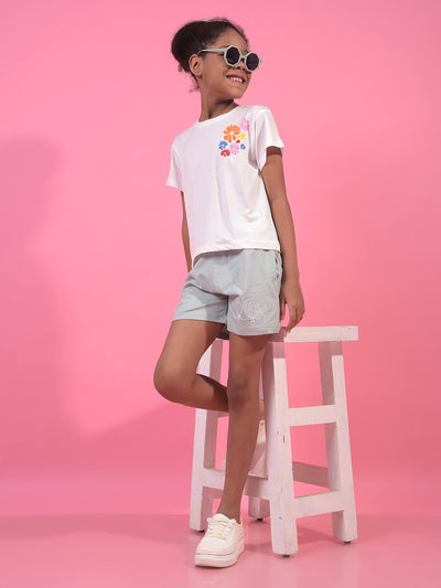 Girl's Blue Shorts-Girls Shorts-Crimsoune Club