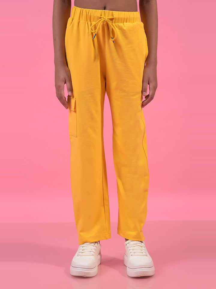 Girl's Mustard Trackpants-Girls Trackpants-Crimsoune Club