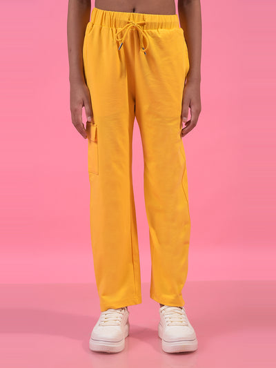 Girl's Mustard Trackpants-Girls Trackpants-Crimsoune Club