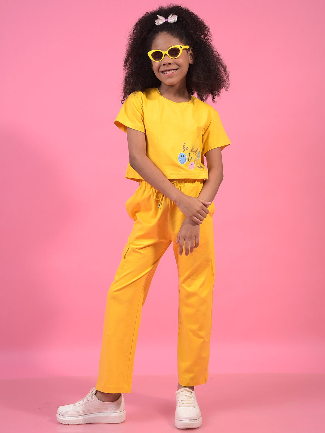 Girl's Mustard Trackpants-Girls Trackpants-Crimsoune Club