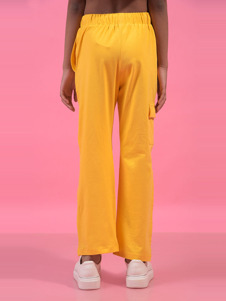 Girl's Mustard Trackpants-Girls Trackpants-Crimsoune Club