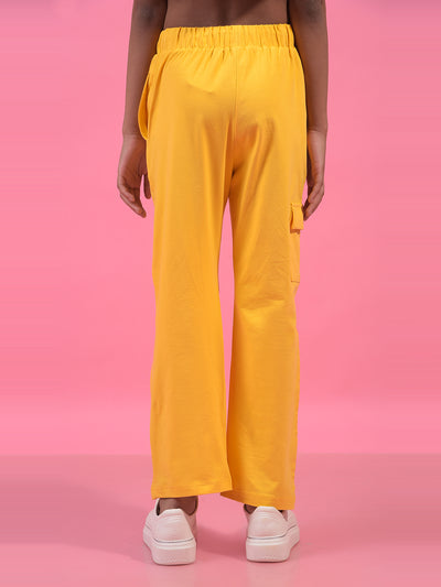 Girl's Mustard Trackpants-Girls Trackpants-Crimsoune Club