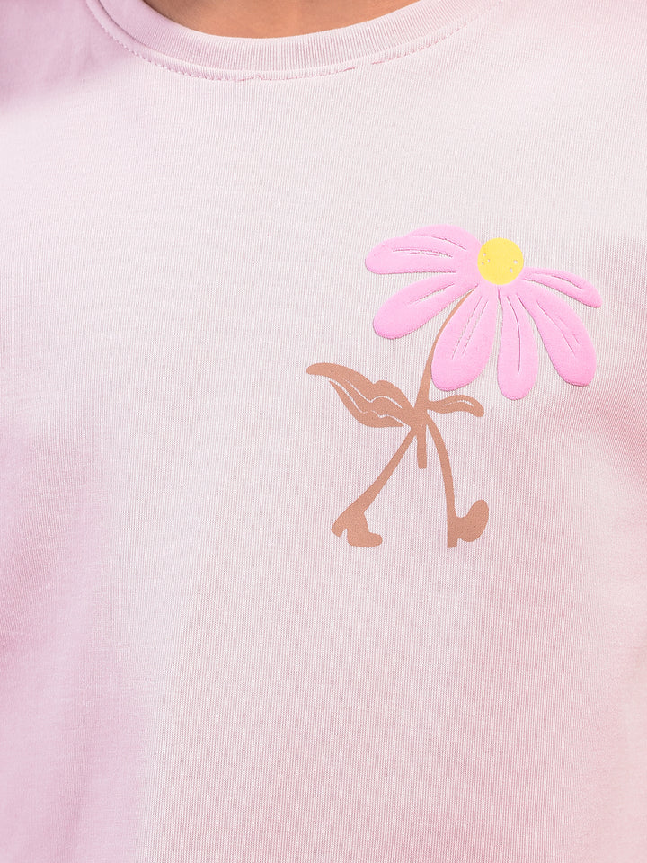Girl's Pink Embellished T-Shirt-Girls T-Shirts-Crimsoune Club