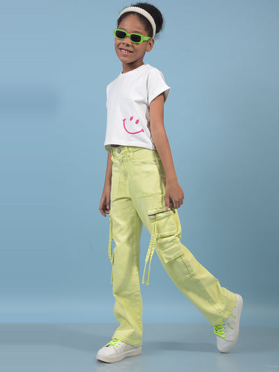 Girl's White Embellished T-Shirt-Girls T-Shirts-Crimsoune Club